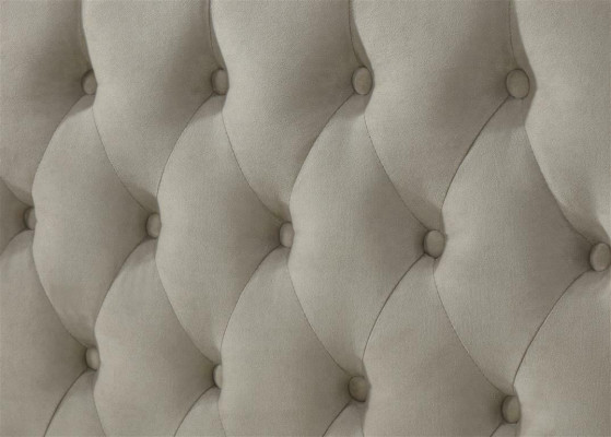Chesterfield Tissu Revêtement Lit Lits Designer Beige Chambre Double Hôtel
