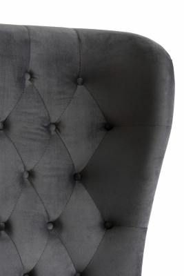 Lit design Chesterfield 180x200cm Gris Chambre Lits Hôtel Rembourrage de Luxe