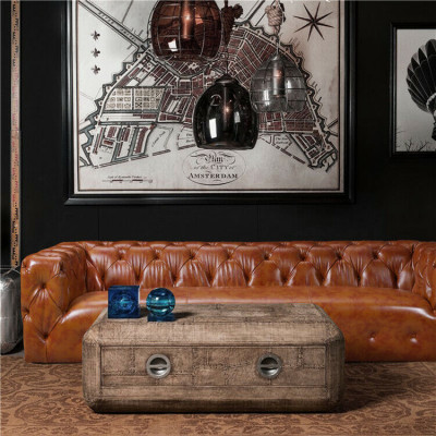 Canapé Chesterfield en tissu pour canapé Canapé cuir Canapé Suite 4 places