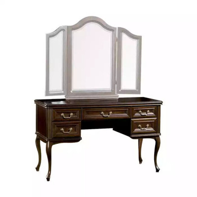 Coiffeuse avec miroir, console de luxe, commode de chambre, style baroque rococo
