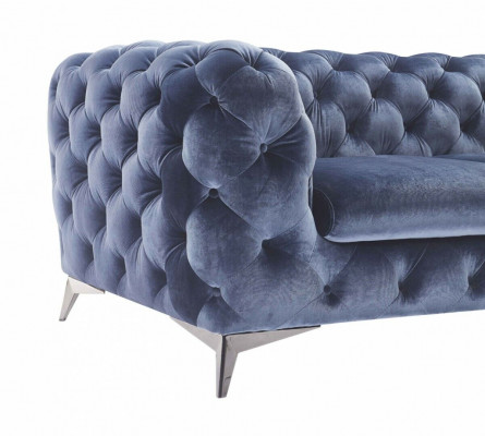 Canapé italien Ensemble de canapé 2x une place Ensemble de tissu Chesterfield neuf 1+1 place