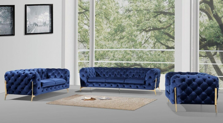 Chesterfield Ensemble 2x Fauteuil Canapé Ensemble Chesterfield 1+1 Siège Fauteuil Rembourrage