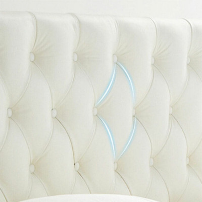 Lit design Chesterfield Chambre en cuir synthétique Rembourrage 140/160/180/200 cm