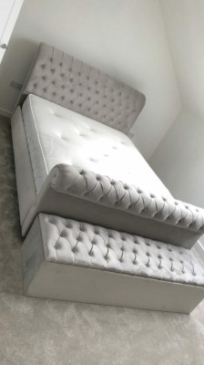 Designer anglais Chambre Literie Lits Doubles Hôtel Chesterfield