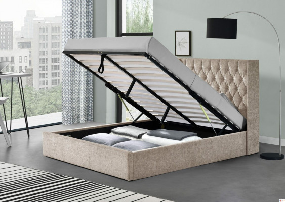 Chesterfield Lit Design Chambre Lits Anglais 180x200cm Textile