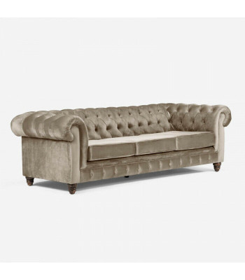Chesterfield 5 places canapé classique de luxe en tissu en cuir Canapés en argent