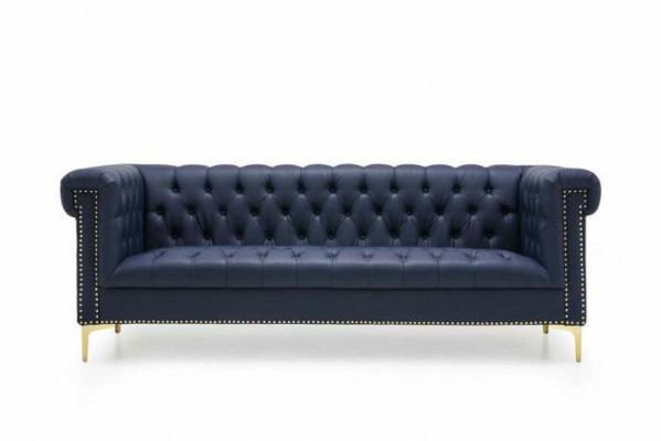 Mobilier de style anglais Chesterfield Canapé 3 places Rose Turkis 3 places Canapé bleu