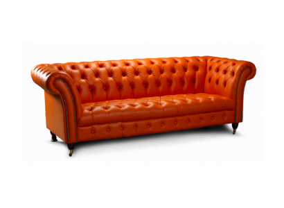 Canapé design 3 places Chesterfield Canapé Tissu Canapés Design Orange Instantané