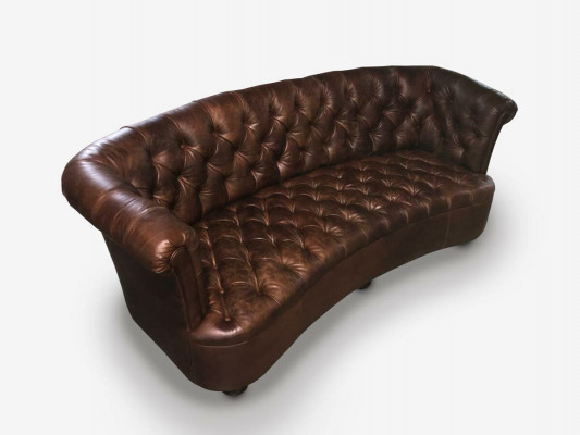 Chesterfield Canapé en cuir Design Luxueux Canapé Classique 3 Places nouveau