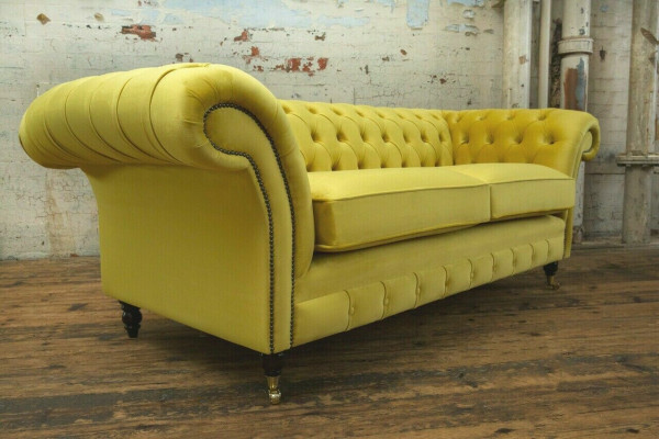 Chesterfield 3 places design canapé canapé tissu canapés canapés tissu textile nouveau