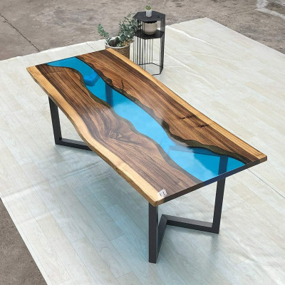 Table d'appoint Table en résine époxy Table basse Table basse faite main 120x60cm