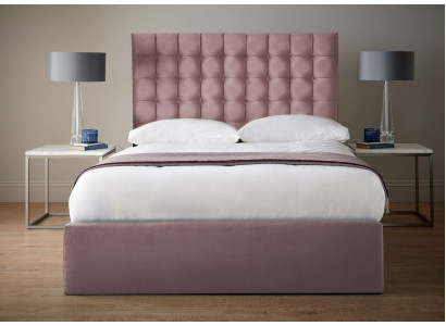 Lit double Chesterfield rose de designer Lit de chambre à coucher de designer