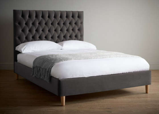 Lit Chesterfield Lit rembourré de luxe Lit double Design Bedroom Lits