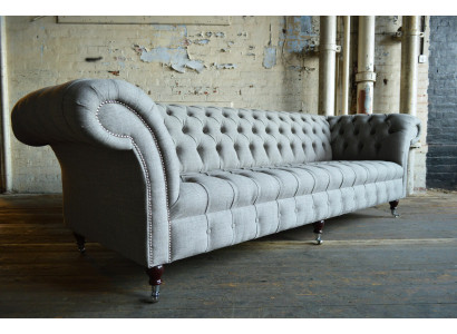 Tissu de canapé en textile Chesterfield grand canapé xxl canapés places 265cm Revêtement