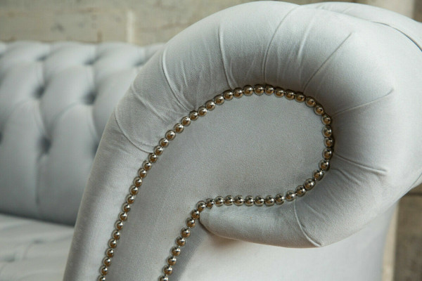 Tissu de canapé en textile Chesterfield grand canapé xxl canapés siège 265cm