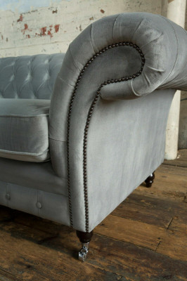 Chesterfield canapé 4 places en tissu moderne Canapé en cuir Chesterfield Textile