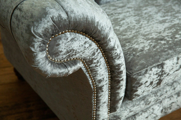 Chesterfield Gray Poslter Quatre places Designer Canapé 4 places