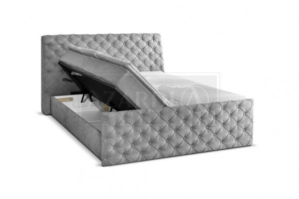 Lit double gris Chesterfield Hôtel Lits Mobilier de chambre de designer