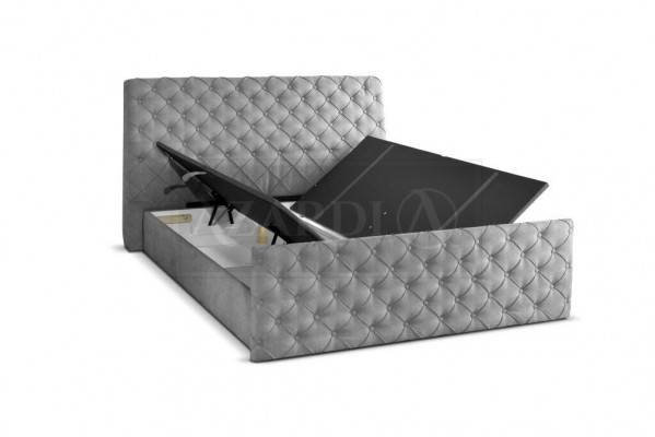Lit double gris Chesterfield Hôtel Lits Mobilier de chambre de designer