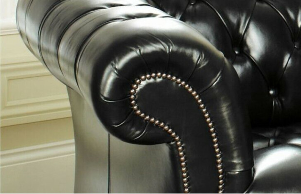 Canapé de luxe 3 places Chesterfield vert design