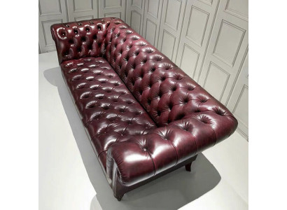 Canapé Chesterfield Trois Places Siège Canapé Rembourrage Marron Élégant Sofa