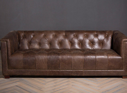 Chesterfield Ensemble de canapé 3+1 places Canapé Canapé en tissu en cuir Suite de canapés