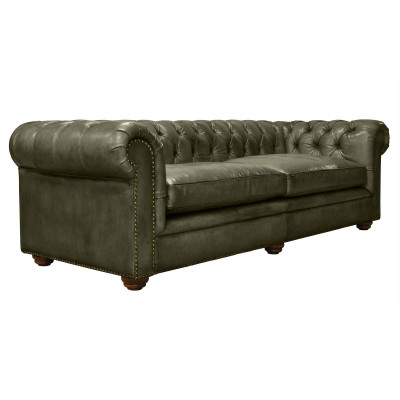 Élégant Salon Canapé Quatre Places Chesterfield en Cuir Tissu Canapés Canapé Neuf