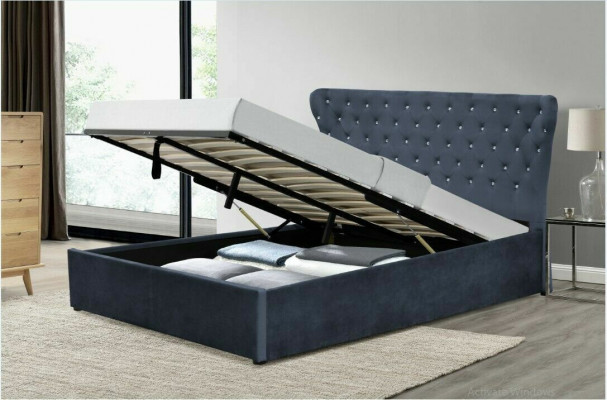 Chesterfield Lit Design Chambre Lits Anglais Tissu d'Ameublement