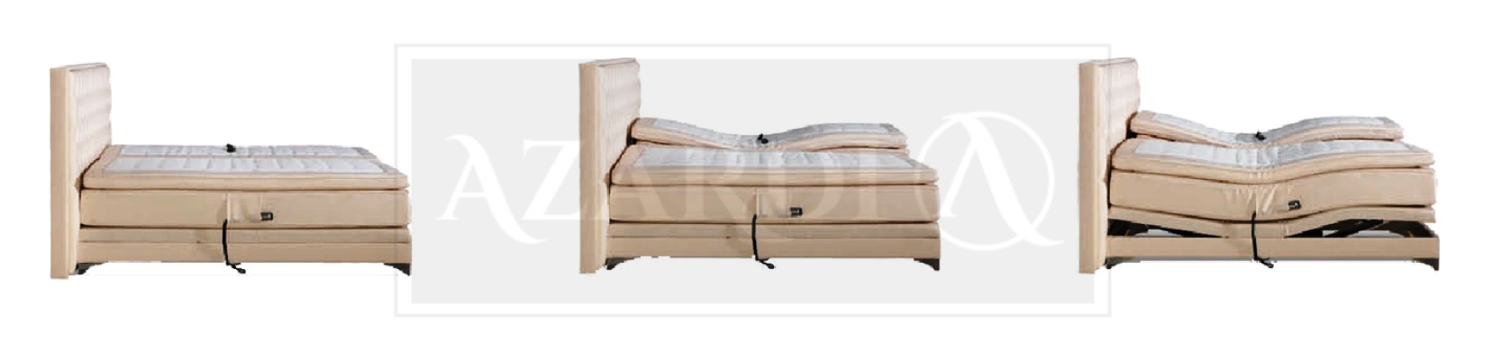 Lit orthopédique double avec fonction réglable incluant un matelas