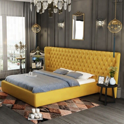 XXL Grand lit panneau mural Chesterfield Hôtel Design de luxe Lits 200x200cm neuf