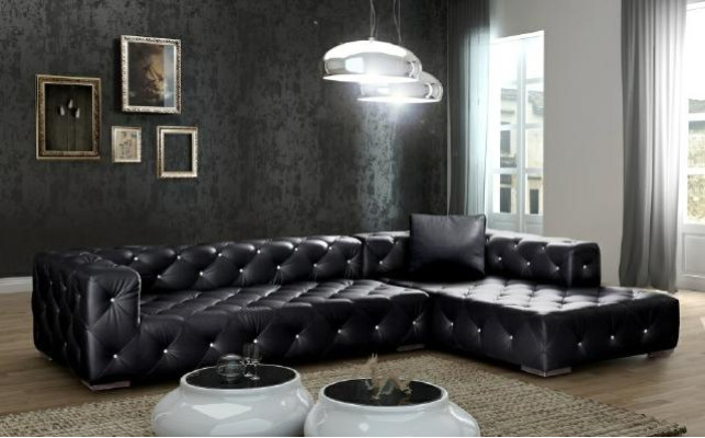 Canapé d'angle de luxe Canapé Fauteuil de paysage de vie Suite en forme de L nouveau