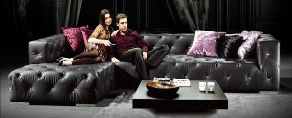 Canapé d'angle de luxe Canapé Fauteuil de paysage de vie Suite en forme de L nouveau