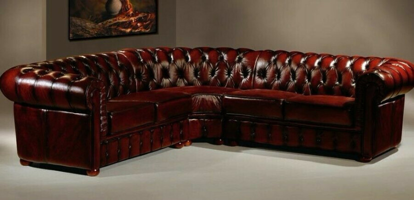 Chesterfield Canapé d'angle Canapé d'angle Canapé designer Canapé Velours Canapé en cuir