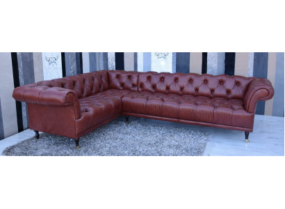 Élégant canapé d'angle Chesterfield Suite rembourré - fait sur mesure