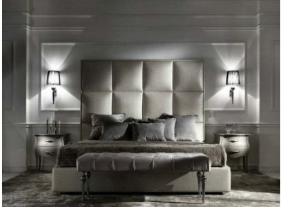 Lit double Lits Designer textile Mariage Lit moderne Chambre Lit Revêtement textile