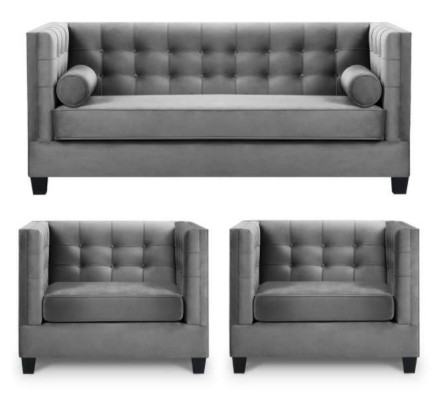 Ensemble de canapé Canapé-lit Gris Fauteuil Créatif Meubles Tissu Textile Salon neuf