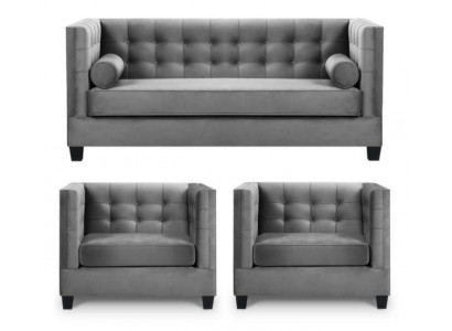 Ensemble de canapé Canapé-lit Gris Fauteuil Créatif Meubles Tissu Textile Salon neuf