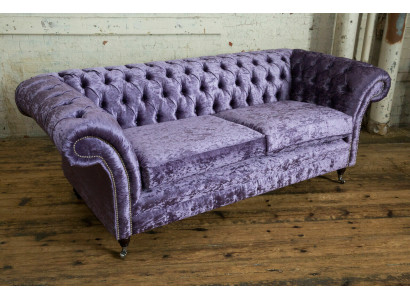 Purple Chesterfield Trois places Chesterfield Luxe Canapé 3 places