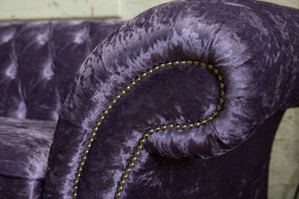 Purple Chesterfield Trois places Chesterfield Luxe Canapé 3 places
