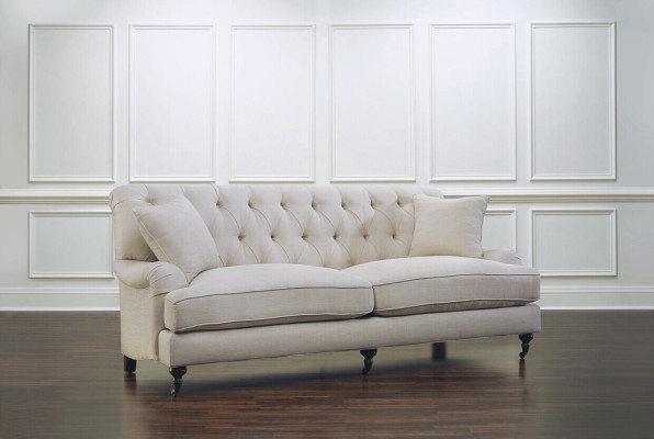 Canapé 3 places de luxe Chesterfield blanc moderne