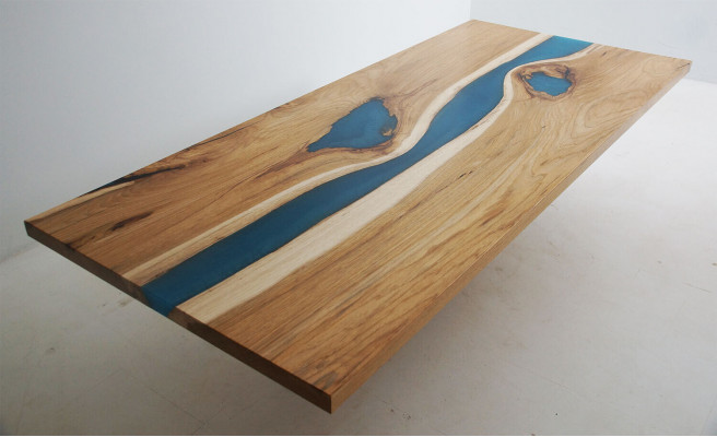 Table de salle à manger de luxe en bois véritable Tables solides de designer Table de cuisine