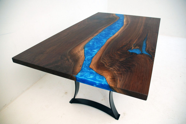 Résine époxy Table à manger Table de réunion Designer 1QM