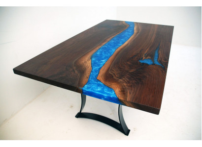 Résine époxy Table à manger Table de réunion Designer 1QM