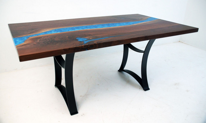 Résine époxy Table à manger Table de réunion Designer 1QM