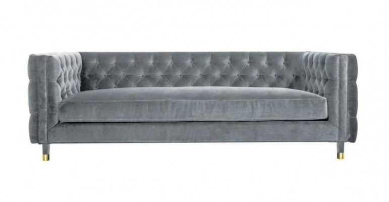 Tissu textile gris Canapés Meubles créatifs 4 places nouveau canapé Chesterfield xxl Big