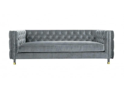 Tissu textile gris Canapés Meubles créatifs 4 places nouveau canapé Chesterfield xxl Big