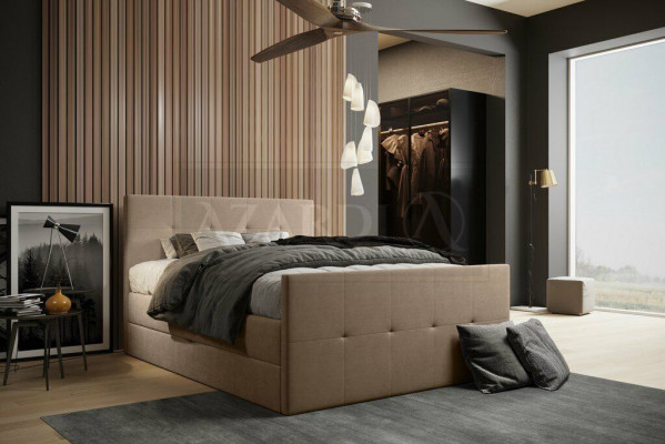 Lit Chesterfield Lit rembourré Lit double Lits design xxl de luxe lit à ressorts à boîte