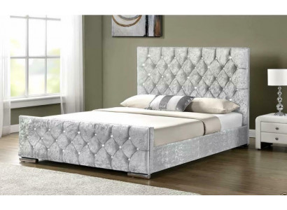 Lit double Chesterfield blanc de designer Lits de chambre de luxe