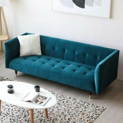 Moderne Chesterfield 3 places gris canapé de luxe pour salon