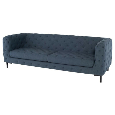 Canapé élégant Chesterfield moderne de 3 places de couleur grise pour le salon